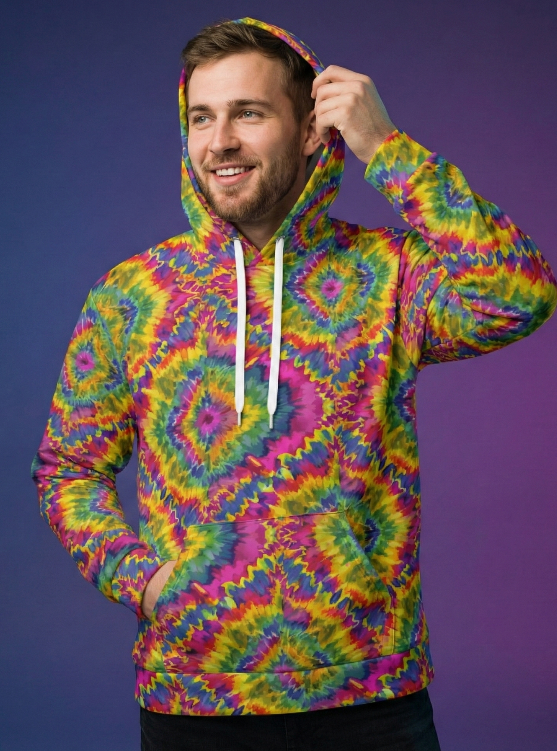 "Floral Chaos" Maximalist Sunflower Hoodie