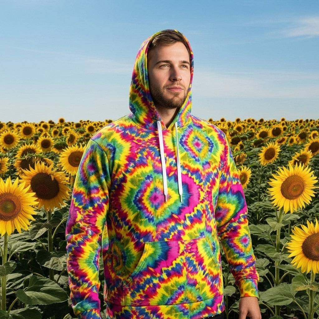 "Floral Chaos" Maximalist Sunflower Hoodie