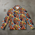 Abstract Radial All-Over Print Streetwear Jacket