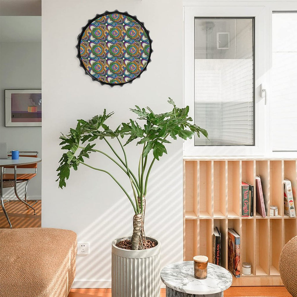 Abstract Psychedelic Swirl Art Iron Plate