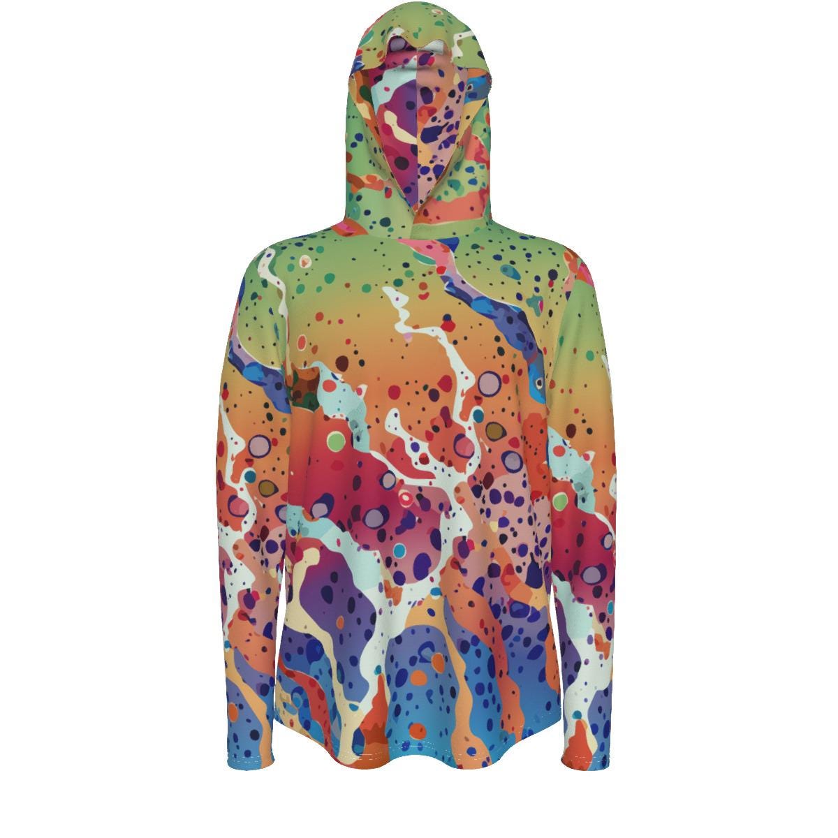 All-Over Print Men's Sunscreen  Sports Hoodie With Thumb Holes
