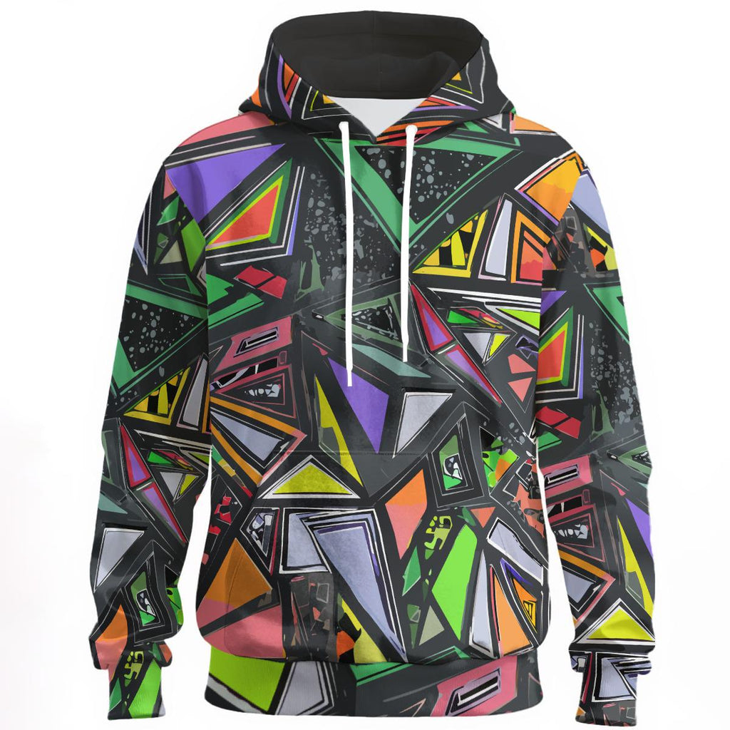 Neon Geometric Graffiti Streetwear Hoodie
