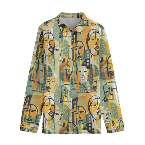 Abstract Faces All-Over Streetwear Shirt