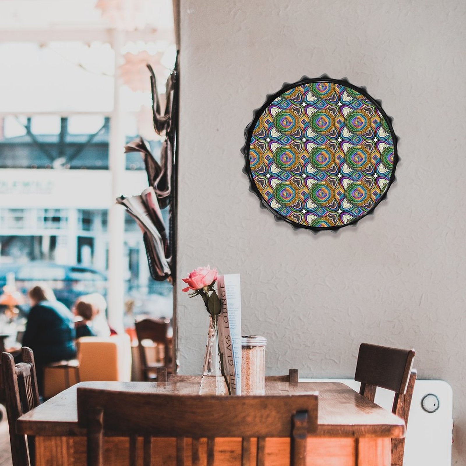 Abstract Psychedelic Swirl Art Iron Plate