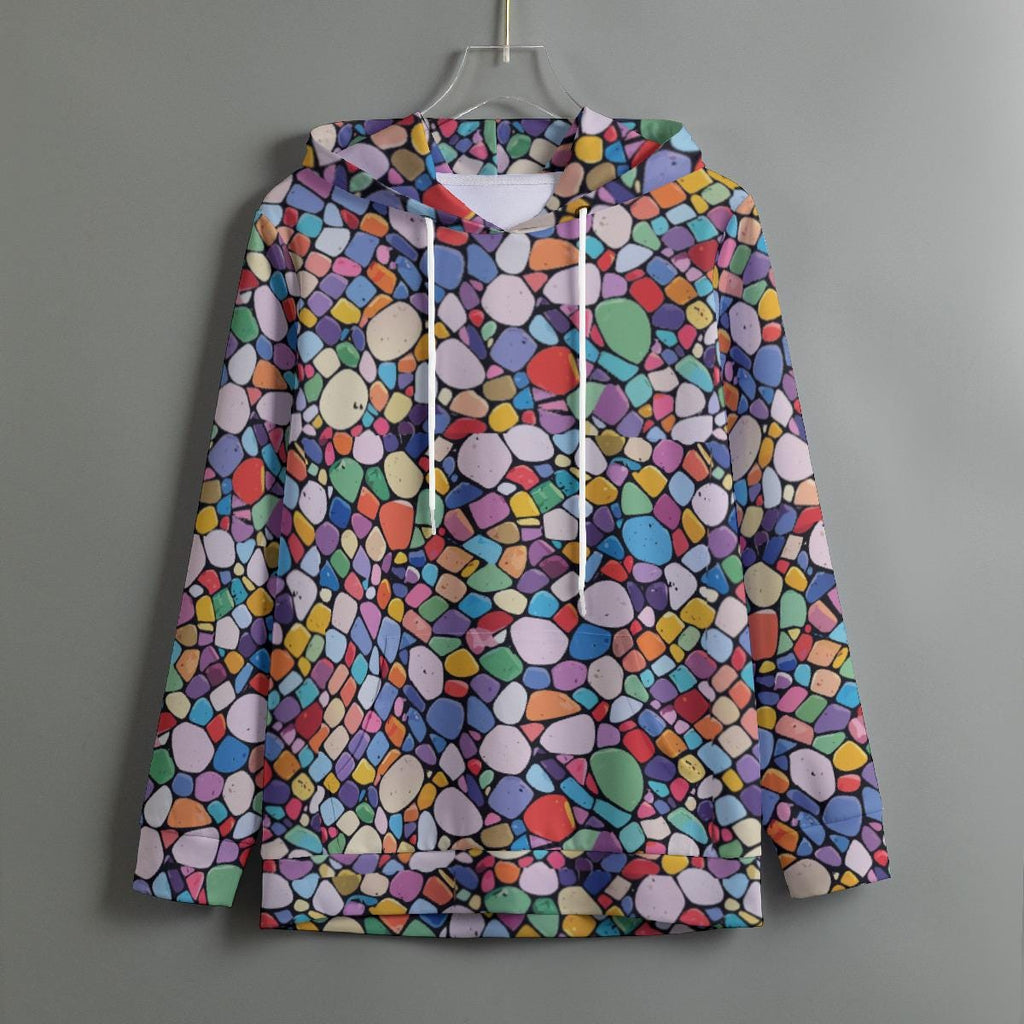 Abstract Waves All-Over Print Streetwear Hoodie