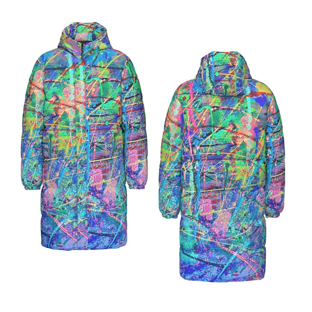 All-Over Print Unisex Long Down Jacket