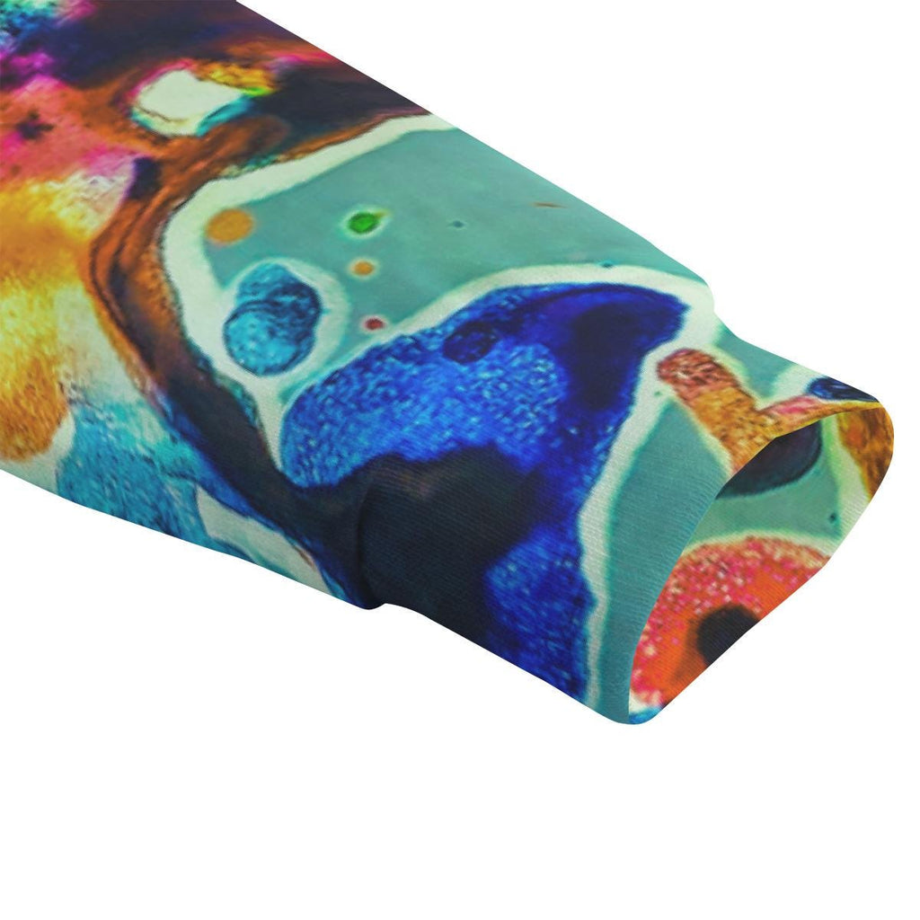 All-Over Print Unisex Stand-up Collar Knitted Fleece Outwear