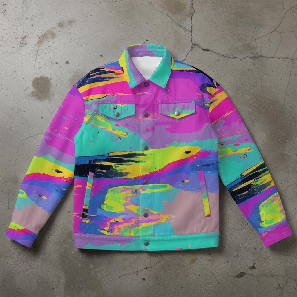 Neon Splatter All-Over Print Urban Jacket