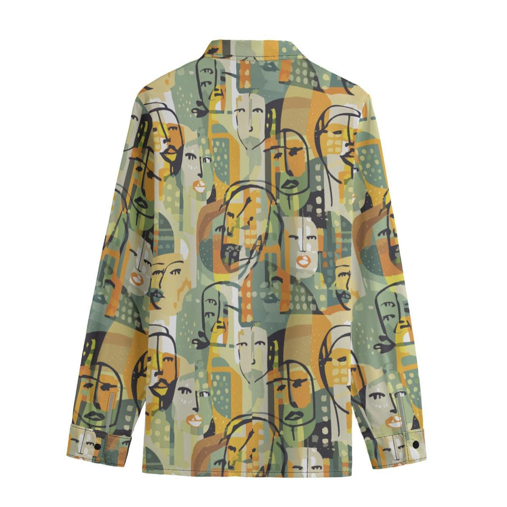 Abstract Faces All-Over Streetwear Shirt