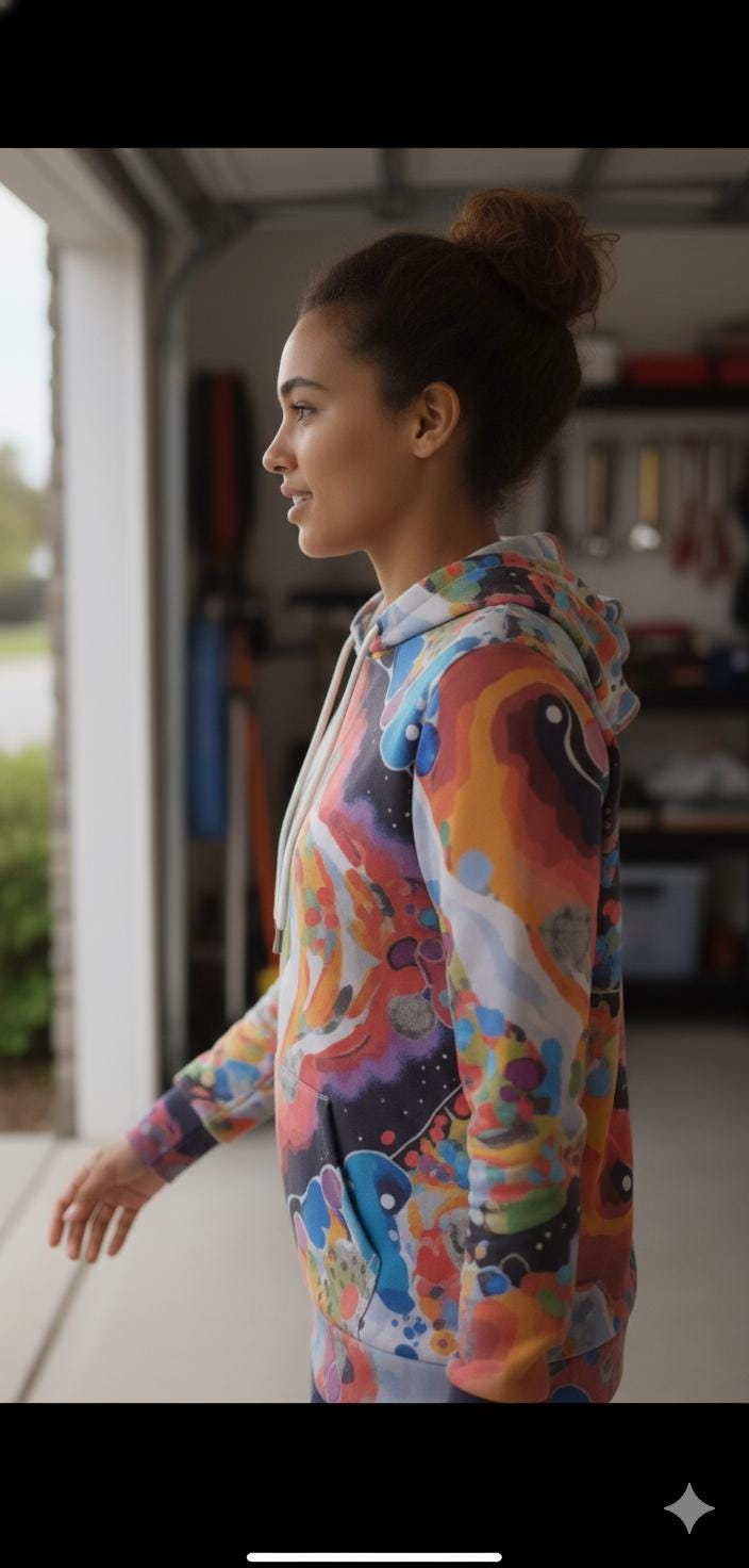 All-Over Print Women's Pullover Hoodie With Drawstring