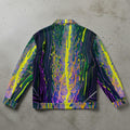Neon Drip Abstract All-Over Print Streetwear Jacket