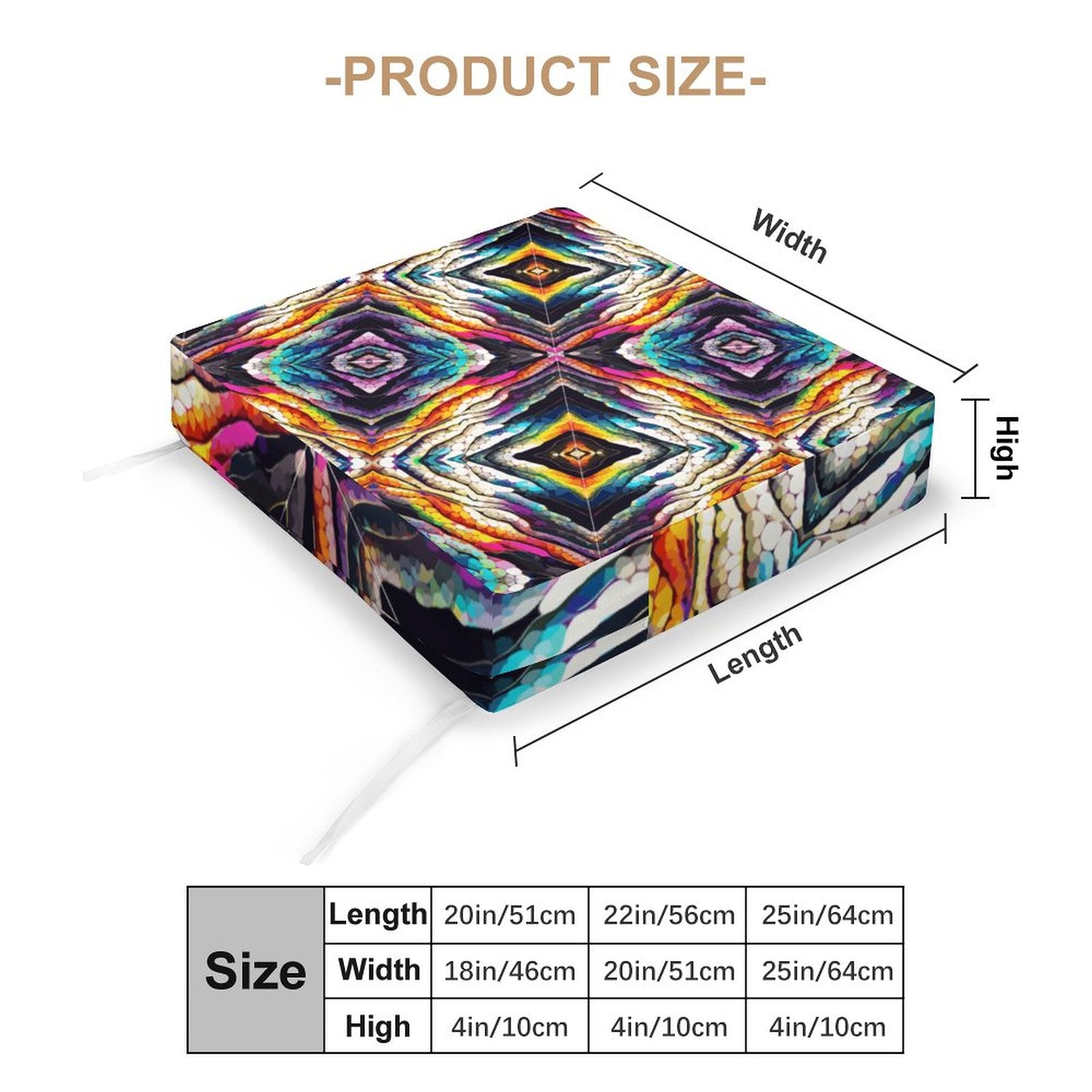 Couch Outdoor Cover-25"x25"x4"/64x64x10cm