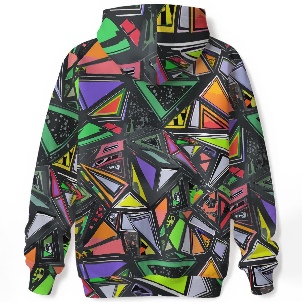 Neon Geometric Graffiti Streetwear Hoodie