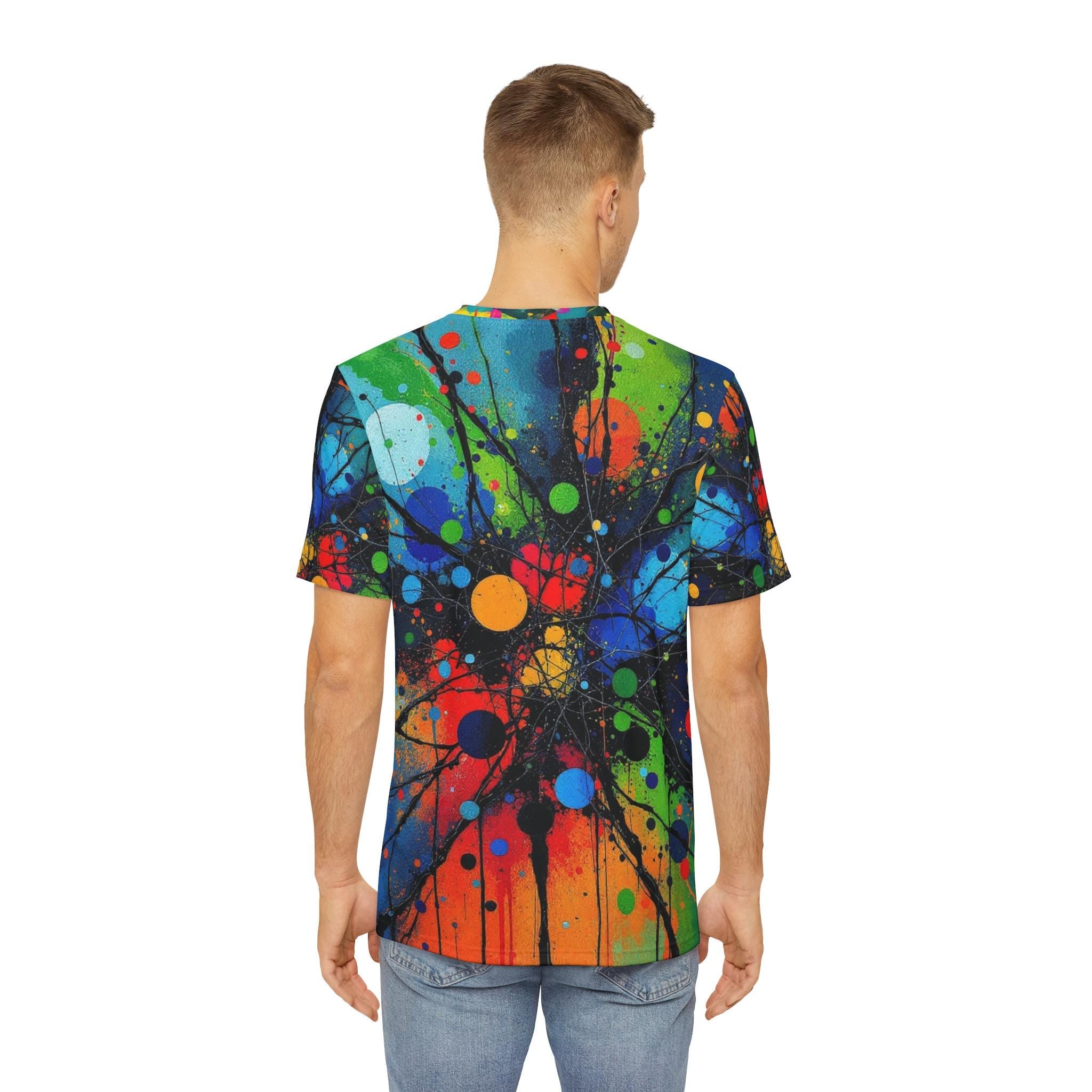 Psychedelic Splatter Shirt: Rave Festival Abstract Art