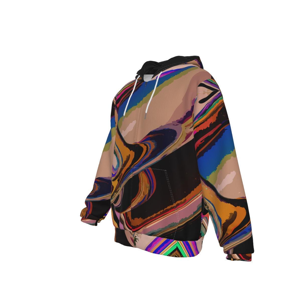 All-Over Print Men's Heavy Fleece Zip Up Hoodie