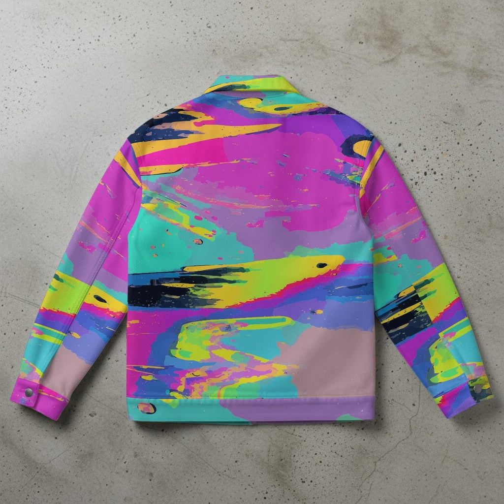 Neon Splatter All-Over Print Urban Jacket