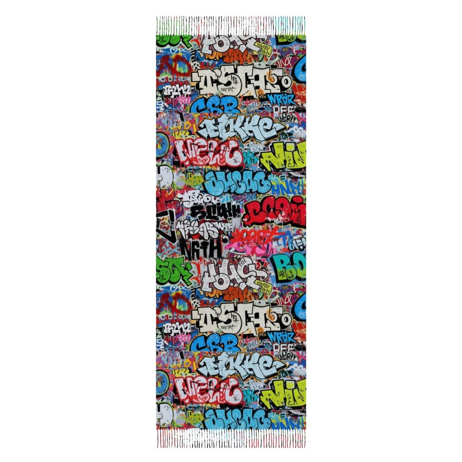 Cashmere-like Tassel Scarf (All-Over Printing)