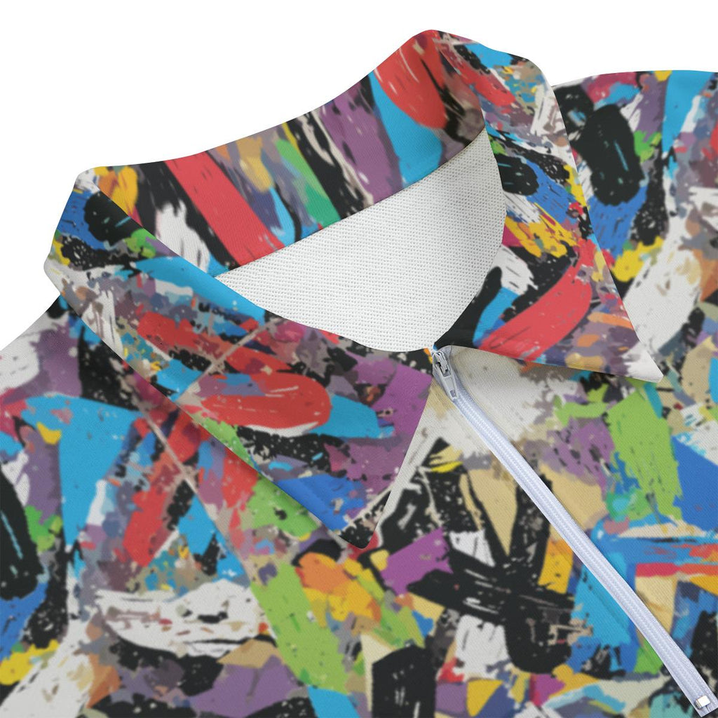 All-Over Print Unisex Lapel Sweatshirt | 310GSM Cotton