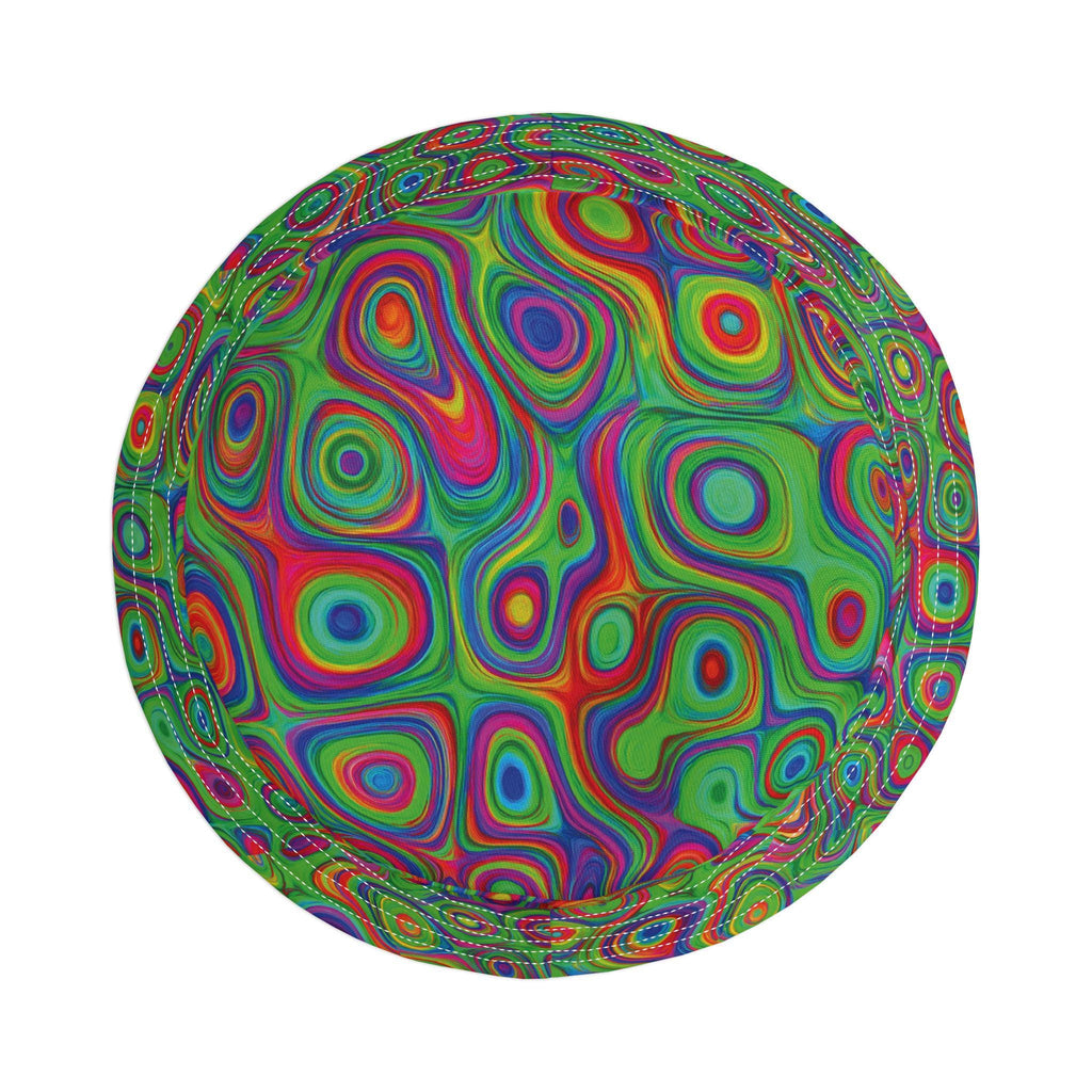 Psychedelic Bucket Hat: Vibrant Festival Rave Wear x Alligator Bites Style