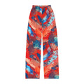 Abstract Art Kids Lounge Pants | Vibrant Red Blue Painterly Joggers - Sensory Friendly Creative Play Toddler Pajamas - Maximalist Motifs