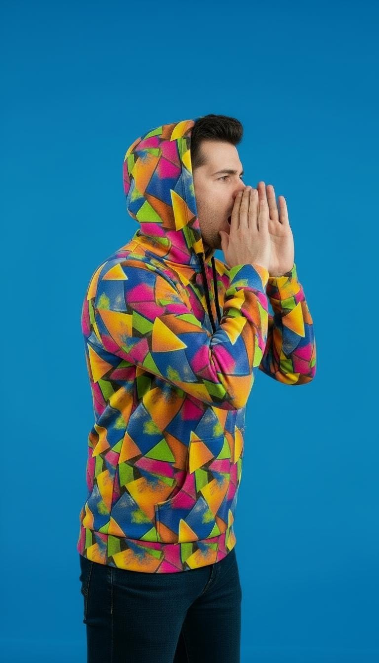 Colorful Geometric Triangle Pattern Hoodie | All-Over Print