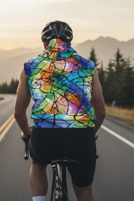 Breaking Glass Pattern All-Over Print Unisex Hooded Vest | 310GSM Cotton